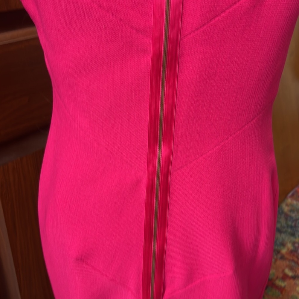 Jones New York    Bright pink straight line dress    Full back zipper    Size 6 - Picture 11 of 13
